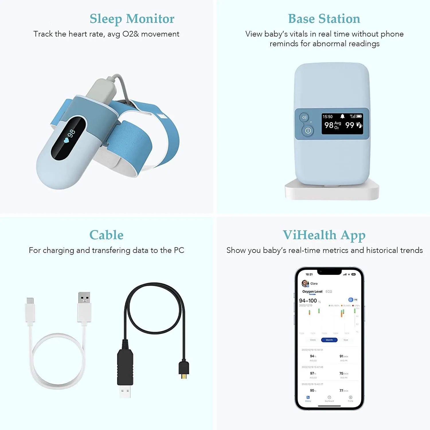 Baby Sleep Monitor with Base Station