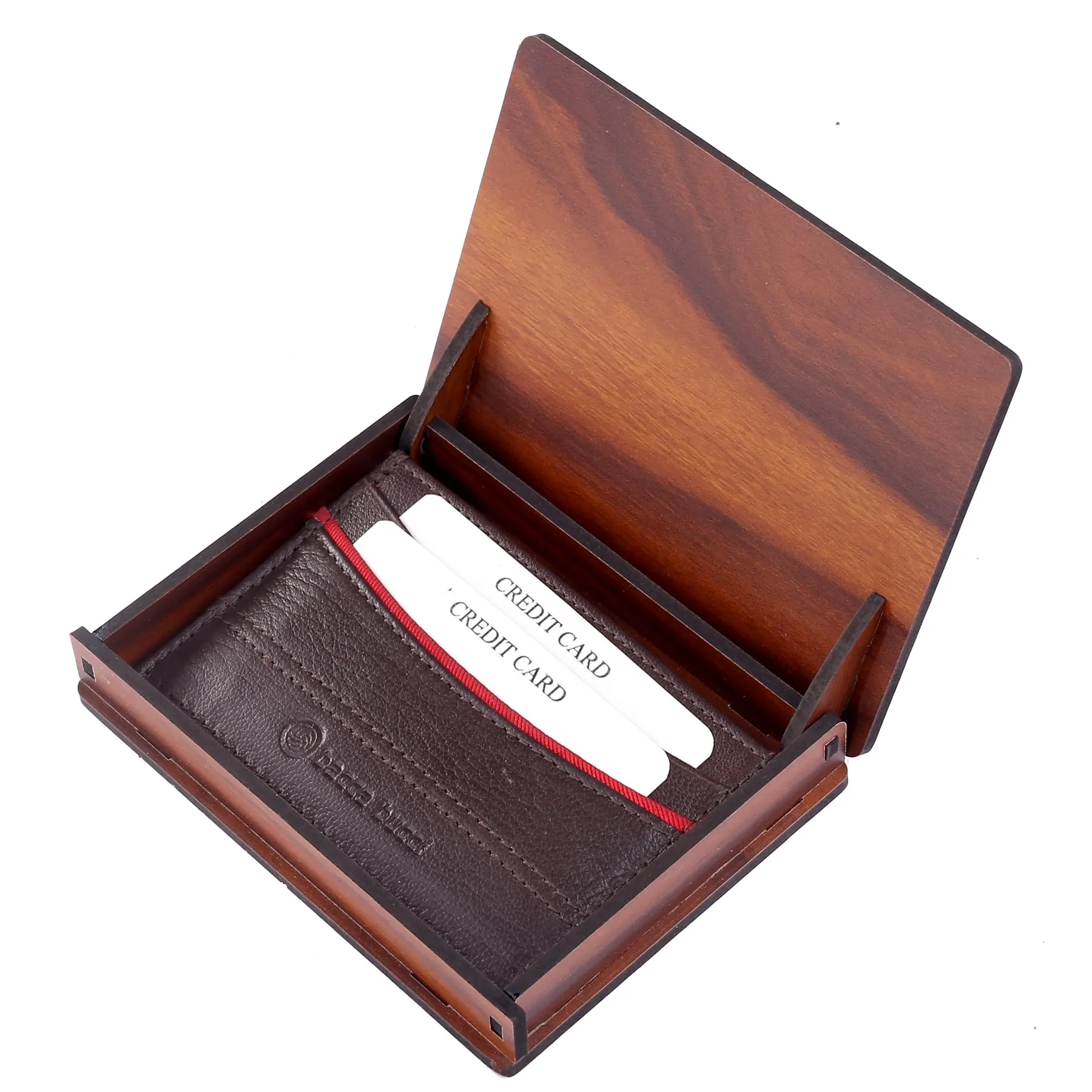 Bacca Bucci Unisex Genuine Leather Credit Card Holder Wallet