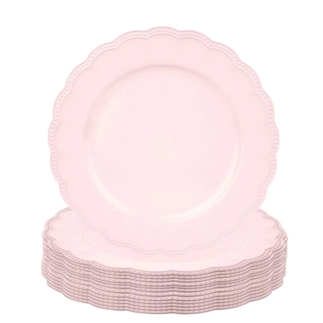 Beaded Scallop Charger Plates Bulk Pack