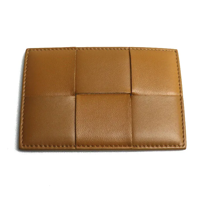 Bottega Veneta Leather Cassette Card Case Brown