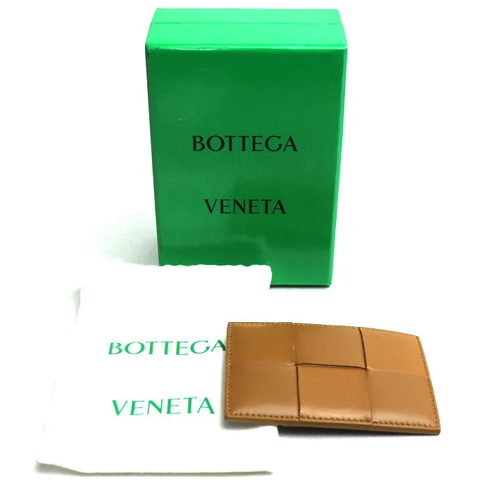 Bottega Veneta Leather Cassette Card Case Brown