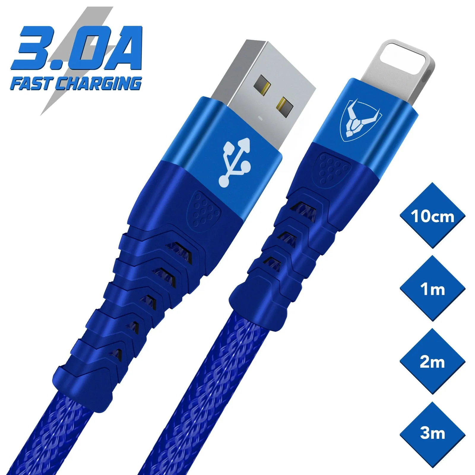 Braided Lightning Cable USB Heavy Duty Charger Charging Data Lead For iPhone's