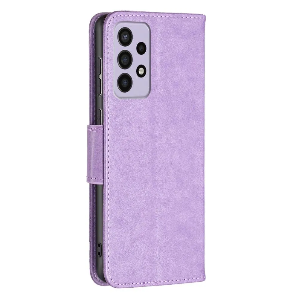 Butterfly Samsung Galaxy A73 flip case - Purple