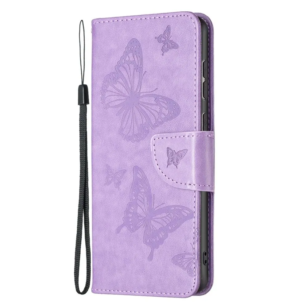 Butterfly Samsung Galaxy A73 flip case - Purple