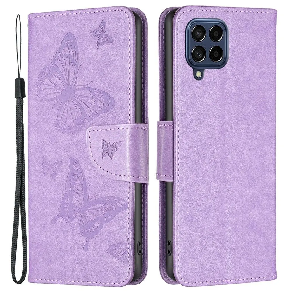 Butterfly Samsung Galaxy M53 5G flip case - Purple