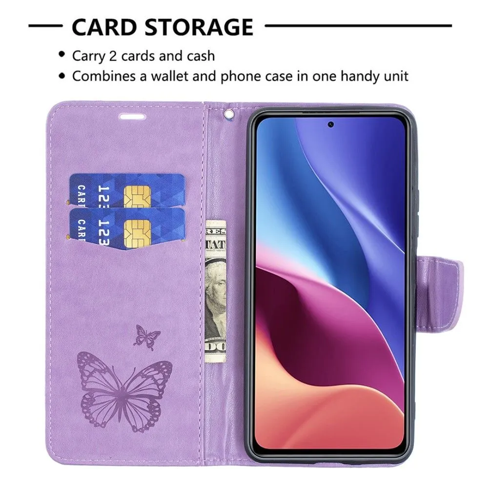 Butterfly Xiaomi Mi 11i / Poco F3 / K40 Pro Plus flip case - Purple