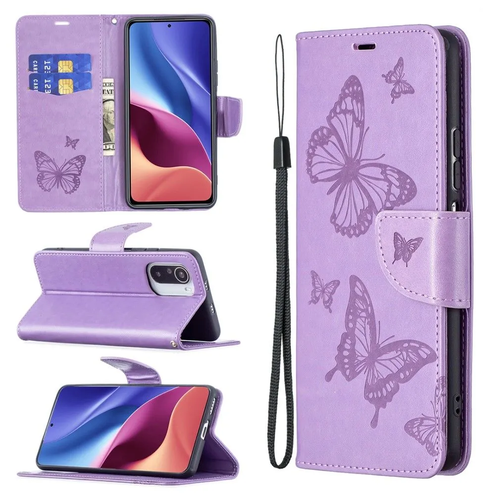 Butterfly Xiaomi Mi 11i / Poco F3 / K40 Pro Plus flip case - Purple