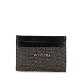 Bvlgari Canvas Leather Card Case