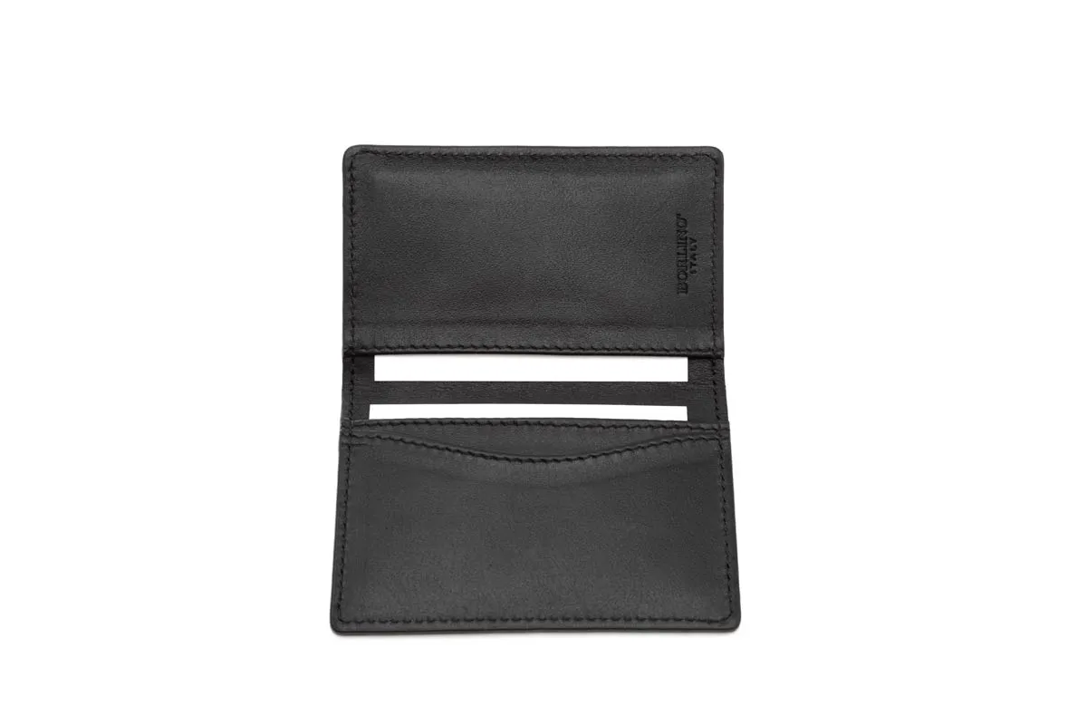 Calf Leather Business/Credit Card Case - Onyx Black