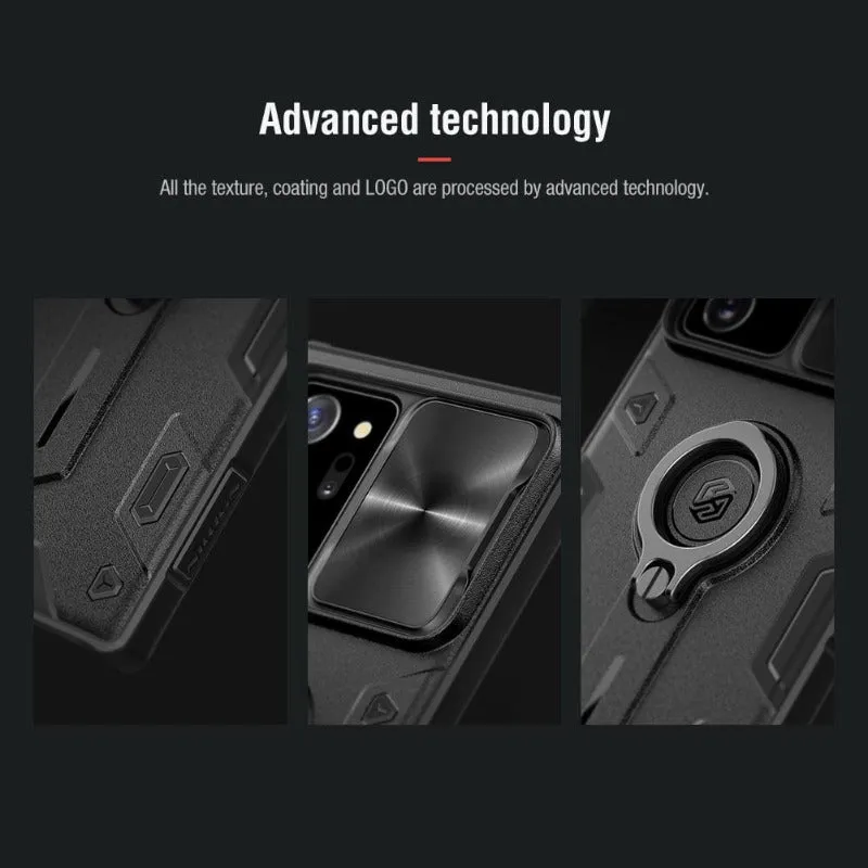 Camshield Armor Phone Case with Camera Protection Cover with Kickstand Ring Holder