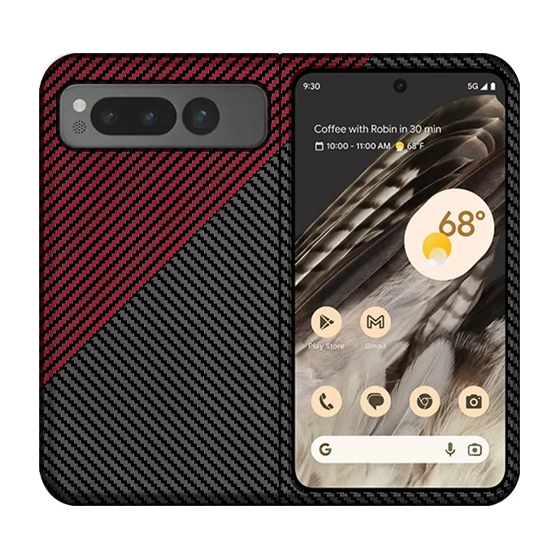 Carbon Fiber Slim Skin Texture Matte Anti-fall Phone Case For Google Pixel Fold