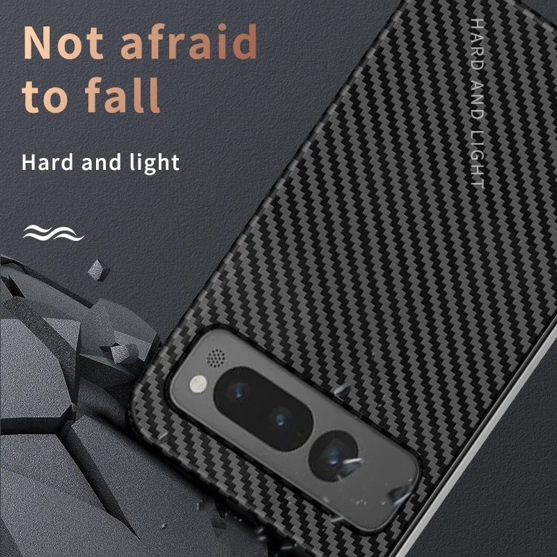 Carbon Fiber Slim Skin Texture Matte Anti-fall Phone Case For Google Pixel Fold