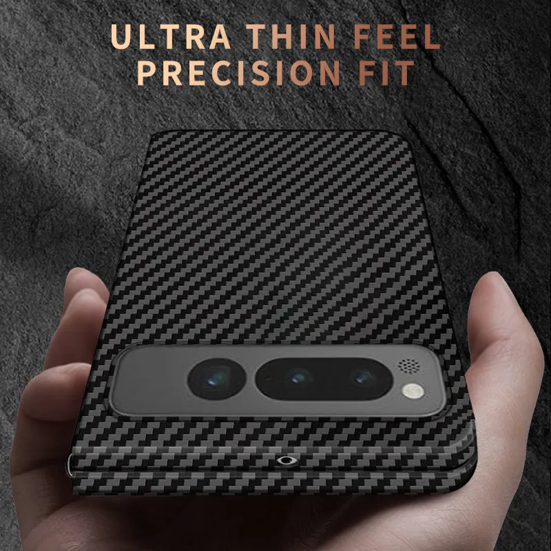 Carbon Fiber Slim Skin Texture Matte Anti-fall Phone Case For Google Pixel Fold