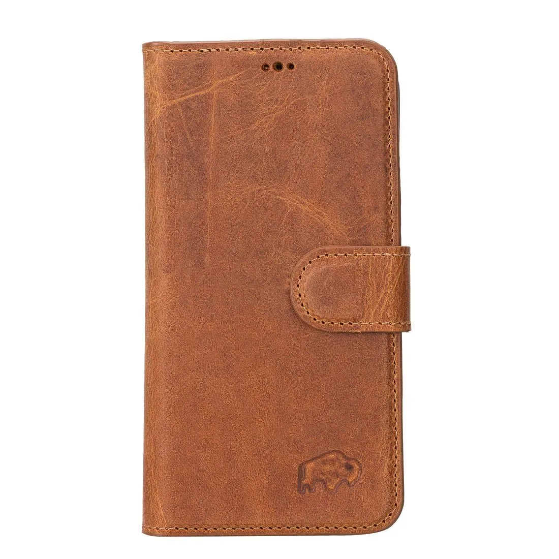 Carter iPhone 15 Pro Wallet Case, Golden Brown