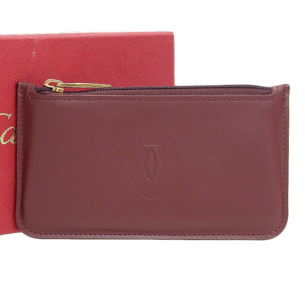 Cartier Leather Coin Case with Key Ring