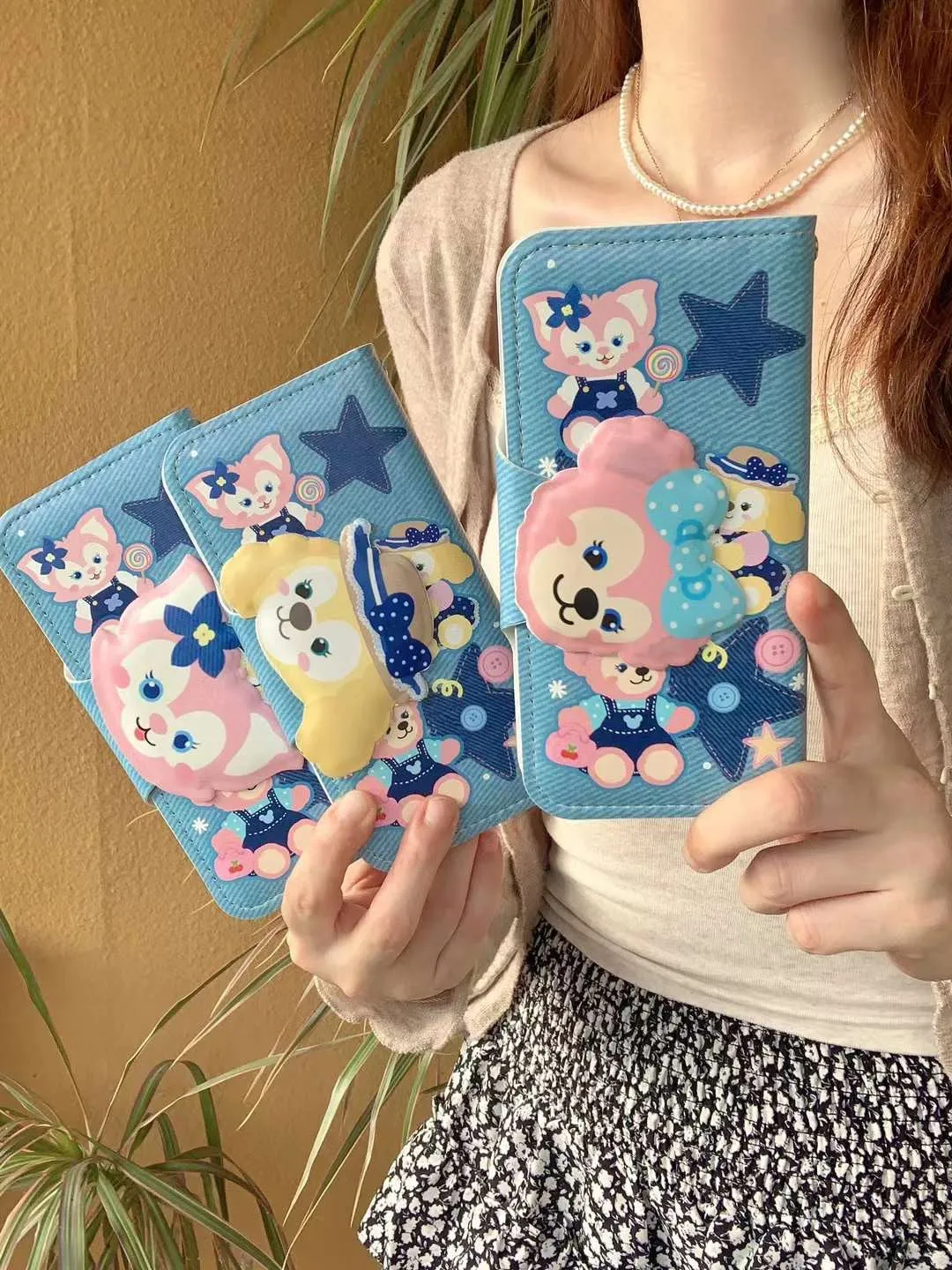 Cartoon Design Leather Flip Style iPhone Case