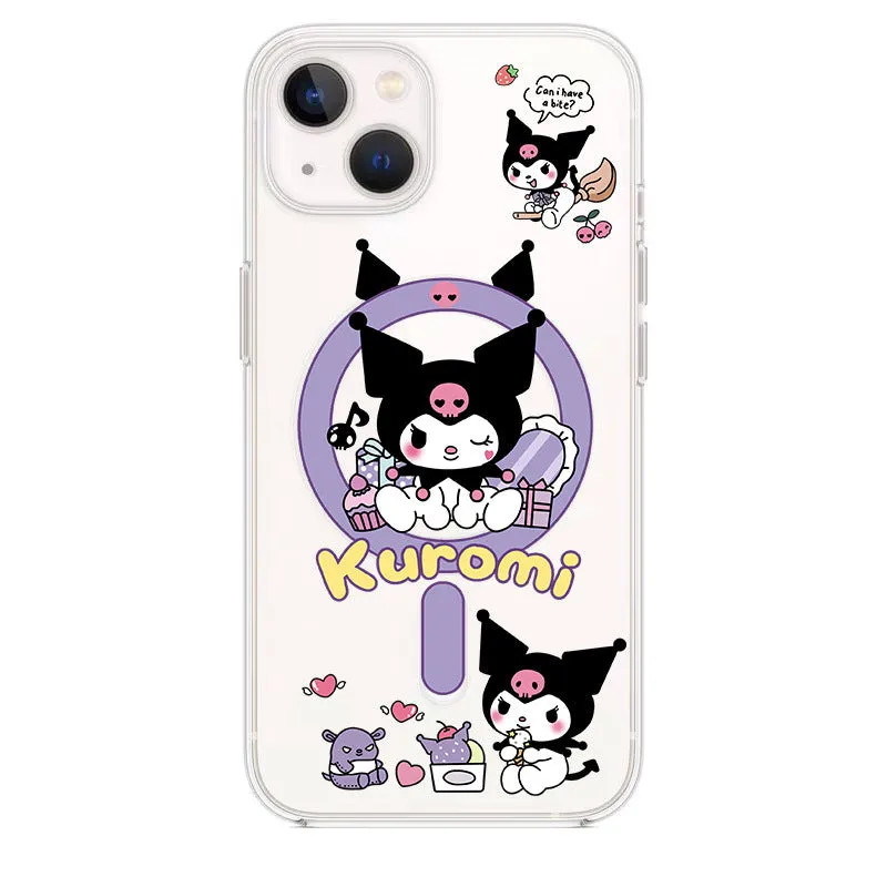 Cartoon iPhone 15 promax magnetic phone case sanrio iphone14plus/13/12/11