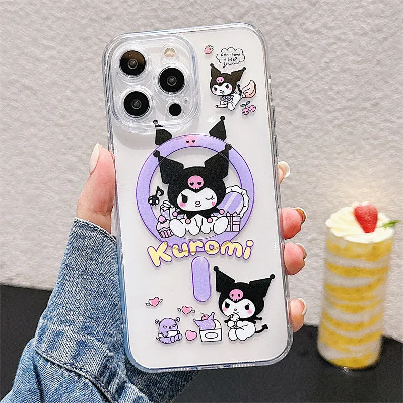 Cartoon iPhone 15 promax magnetic phone case sanrio iphone14plus/13/12/11