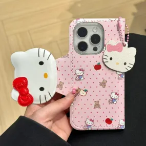 Cartoon Pink Kitty Polka Dotphone Case KI582