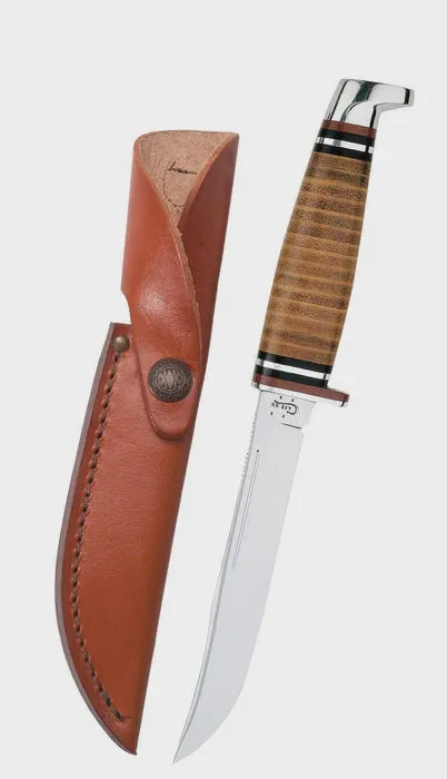 Case Leather 5" Utility Hunter with Leather Sheath