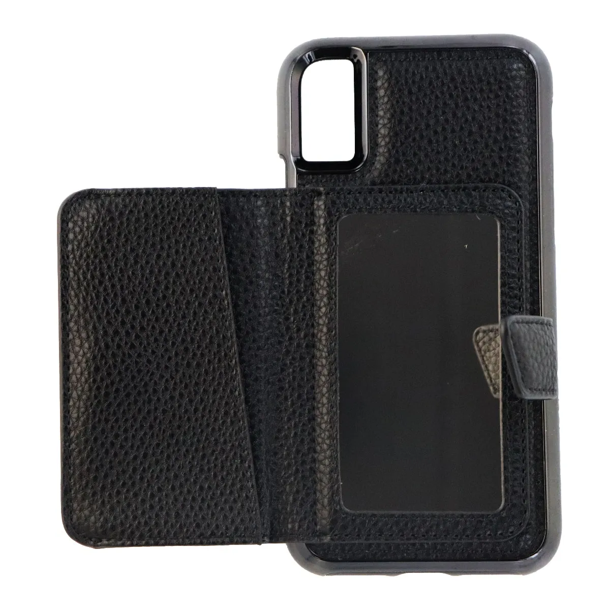 Case-Mate Compact Leather Mirror Case for Apple iPhone X - Black