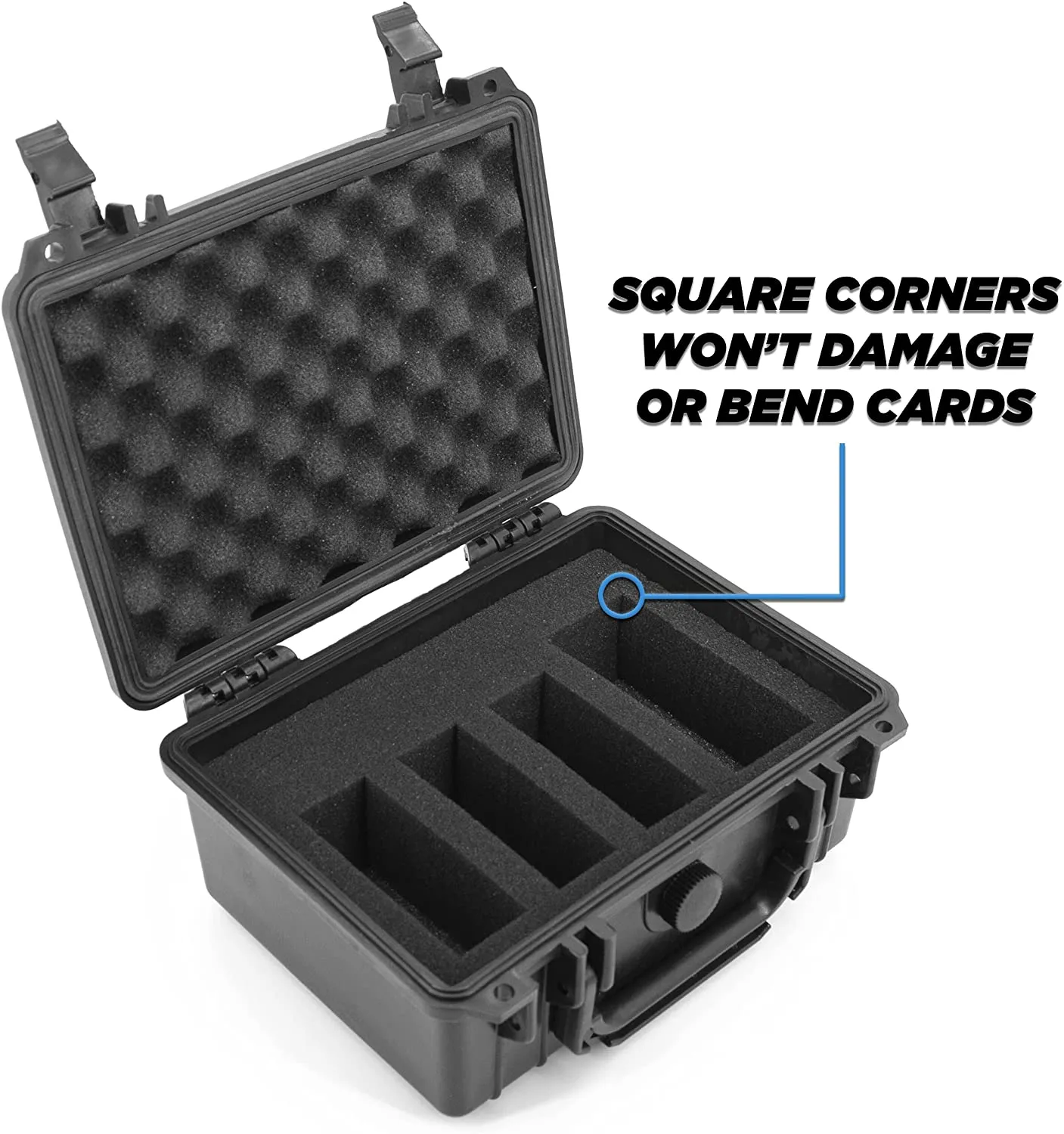 CASEMATIX Waterproof Trading Card Case for 550 Cards - Trading Card Box with Foam Interior Compatible with Magic The Gathering, Cards Against Humanity