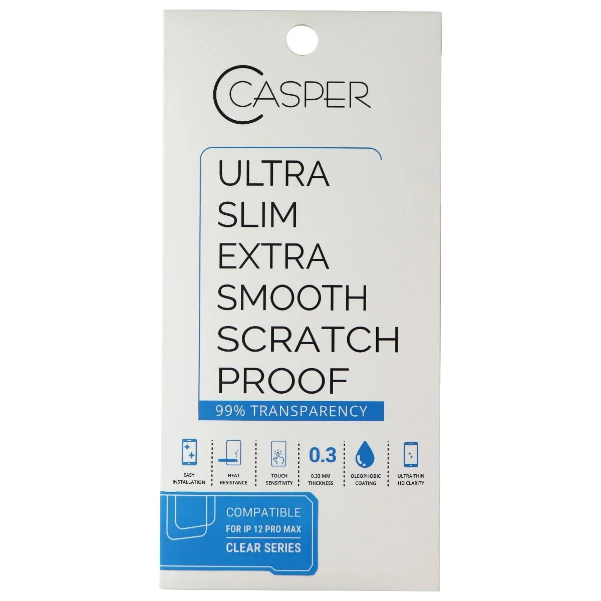 Casper Clear Series Ultra Slim Screen Protector for iPhone 12 Pro Max - Clear