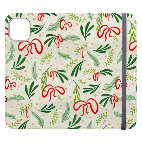 Christmas Bows Wallet Case By Katherine Quinn