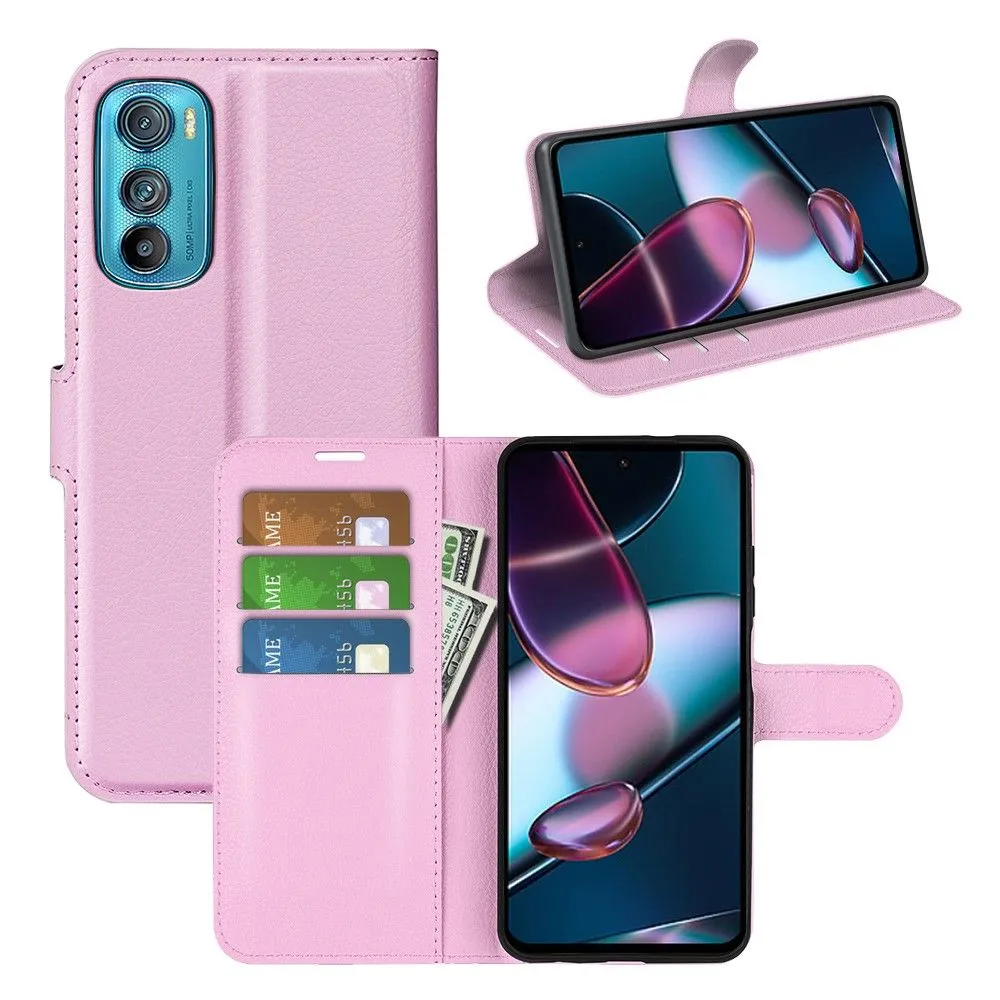 Classic Motorola Edge 30 flip case - Pink