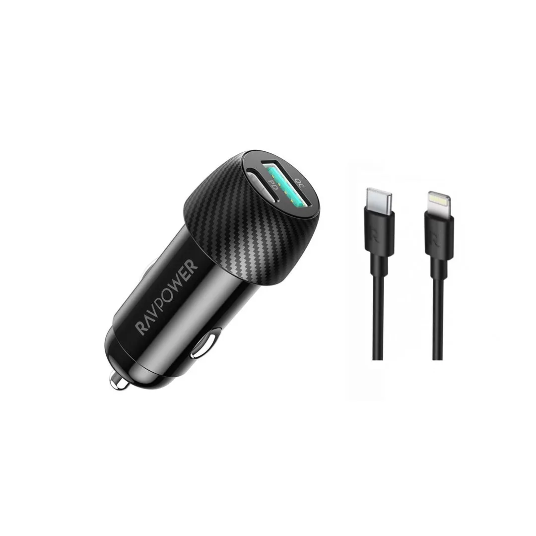 [CLEARANCE] RAVPower 2-Port USB Car Charger & Speedy Charging 49W / 50W with Universal Compatibility | RP-VC030, RP-VC032