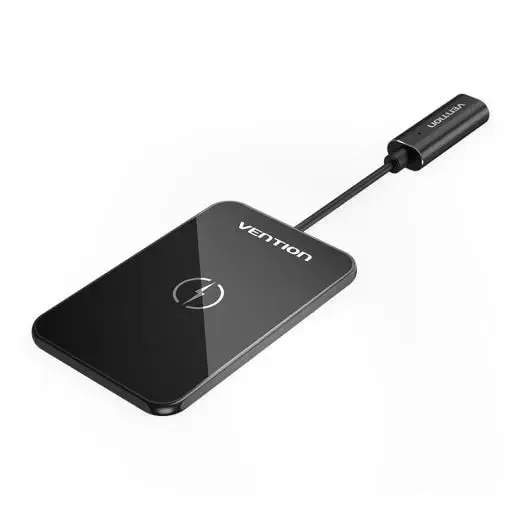 [CLEARANCE] Vention Wireless Charger 15W Ultra-thin Mirrored Surface Type 0.05M Black | FGBBAG