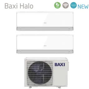 Climatizzatore Condizionatore Baxi Dual Split Inverter Serie HALO BIANCO 9 9 con LSGT50-2M R-32 Wi-Fi Integrato 9000 9000