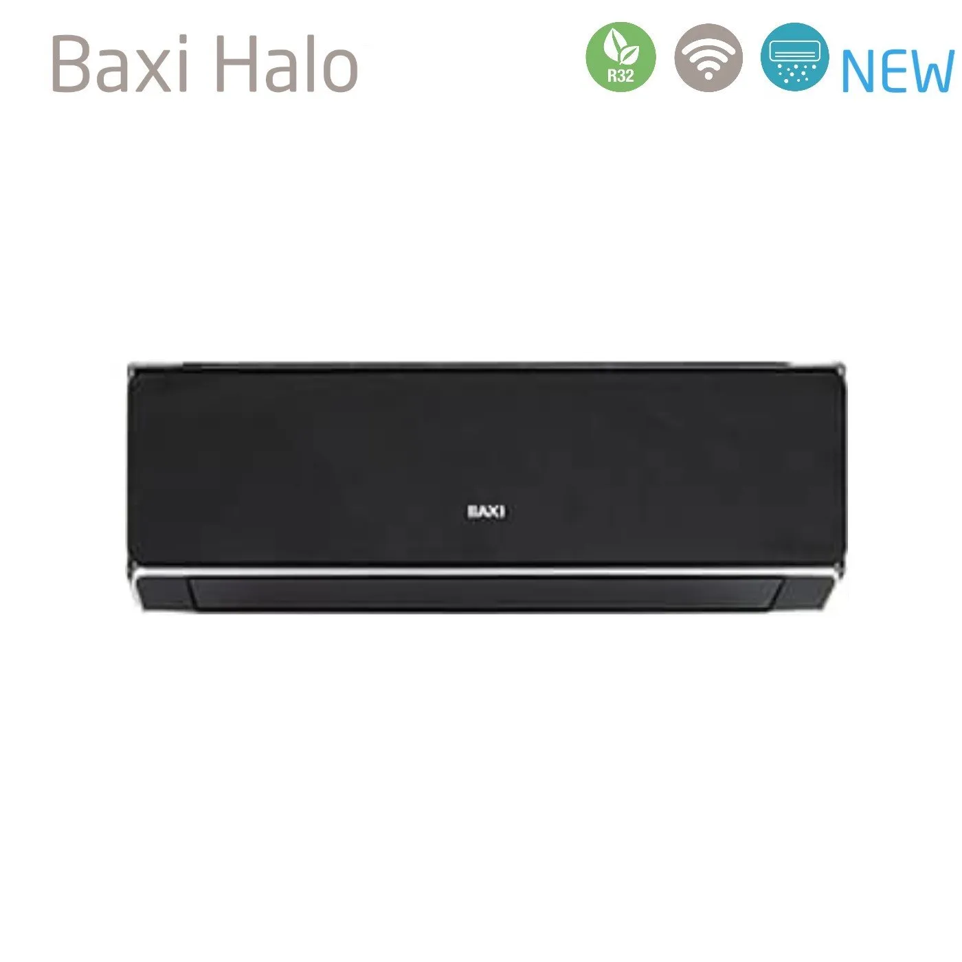 Climatizzatore Condizionatore Baxi Quadri Split Inverter Serie HALO NERO 9 9 12 12 con LSGT100-4M R-32 Wi-Fi Integrato 9000 9000 12000 12000