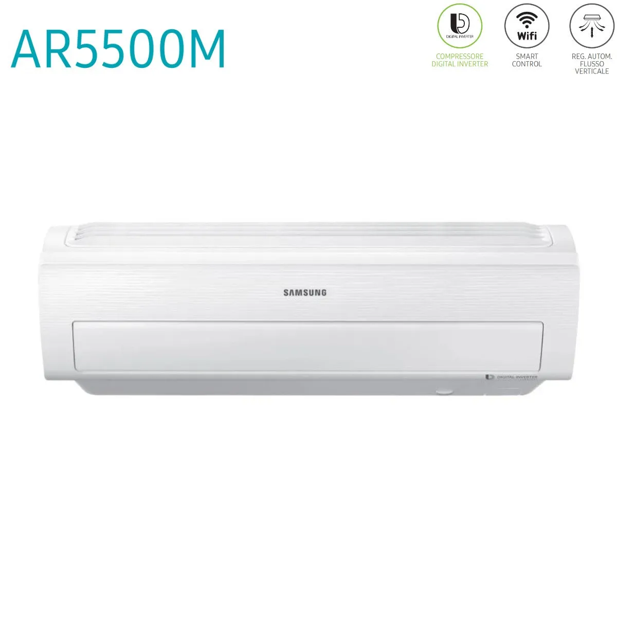 Climatizzatore Condizionatore Samsung Dual Split Inverter serie AR5500M 7 7 con AJ050FCJ2EH/EU R-410 Wi-Fi Integrato 7000 7000