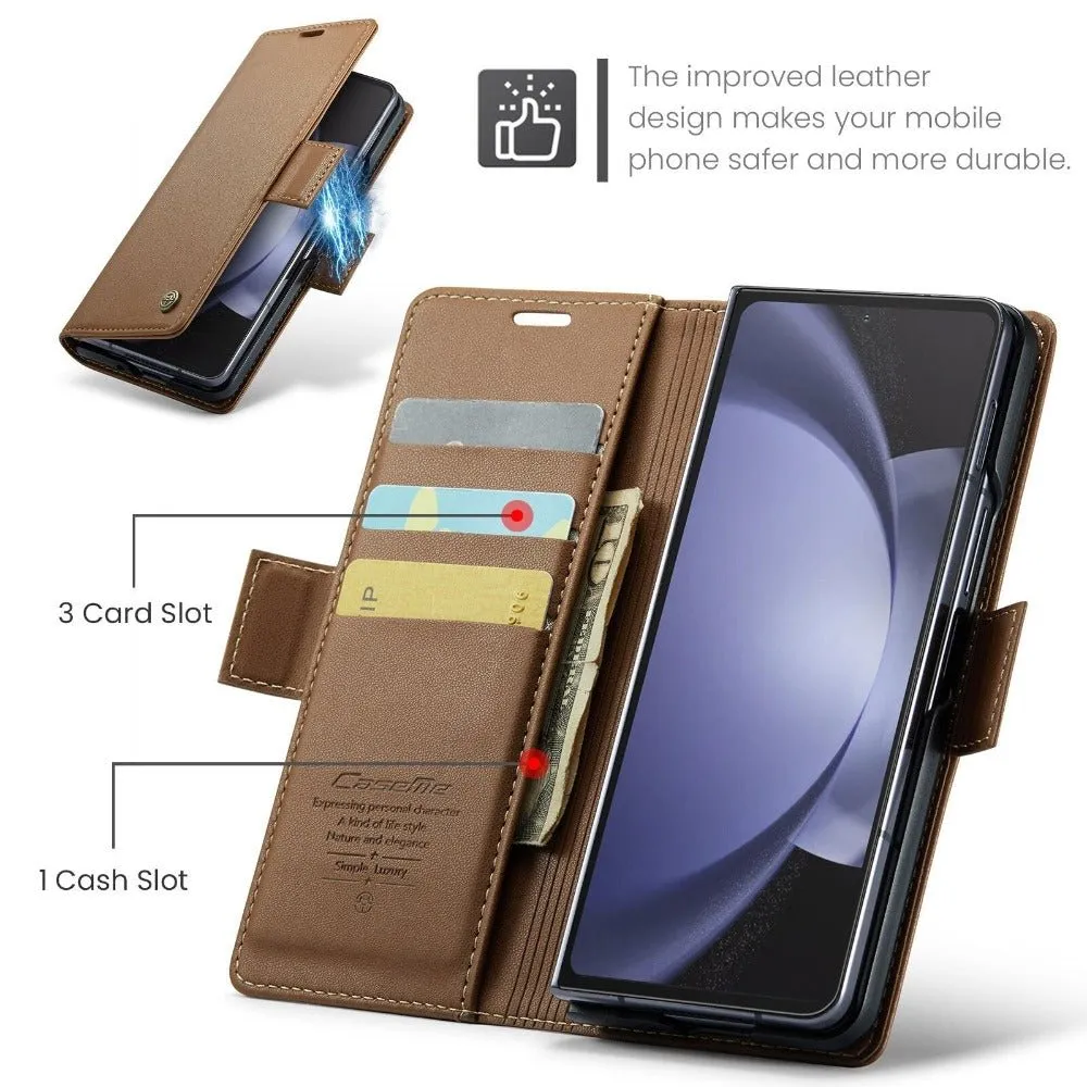 Concero Premium Leather Wallet Case for Galaxy Z Fold With Card Slot