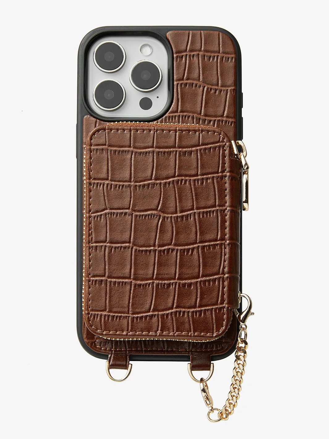 Crocodile Craft Set- Detachable Wireless Charging Crossbody Wallet Phone Case Set