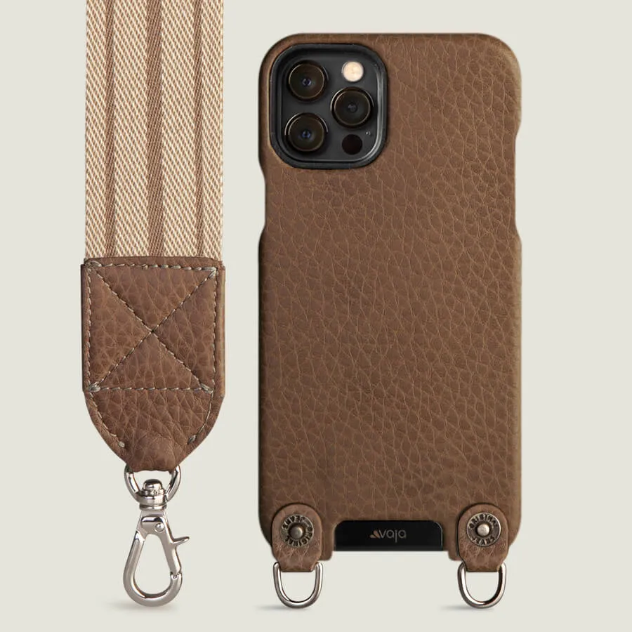 Crossbody iPhone 12 & 12 Pro leather case with magsafe