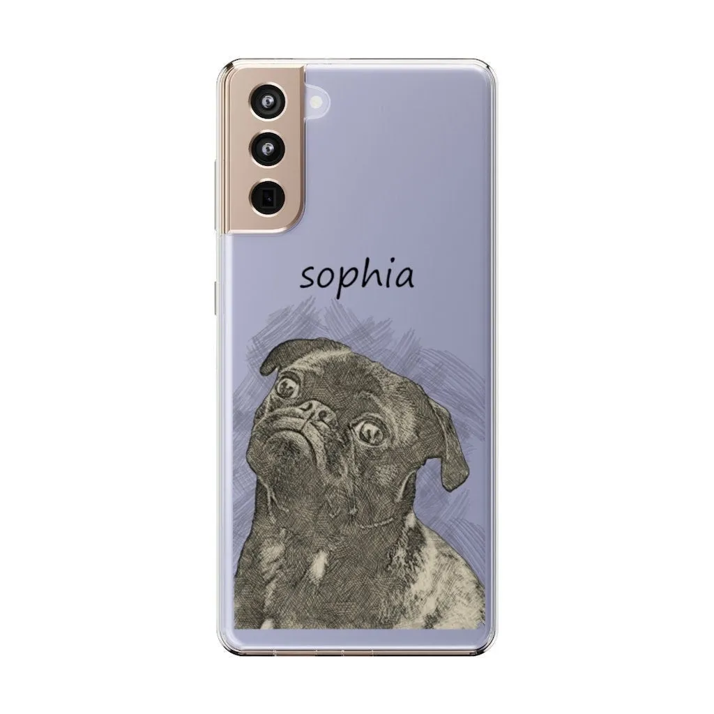 Custom dog phone case, custom pet illustrated phone case, dog iphone case, pet iphone case, pet lovers gift, dog owner gift, classic