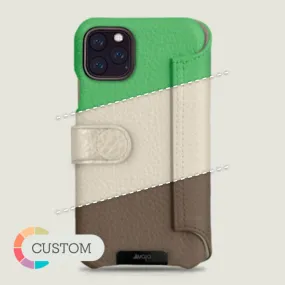 Customizable iPhone 11 Pro Wallet leather case with magnetic closure