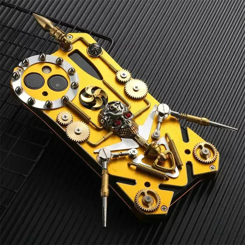 Cyberpunk Skull Mechanical Gear Case (For iPhones)