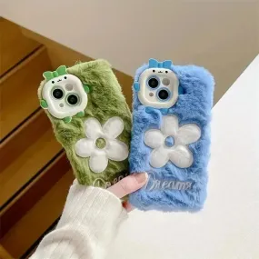 Daisy Flower Plush Phone Case (For iPhones)