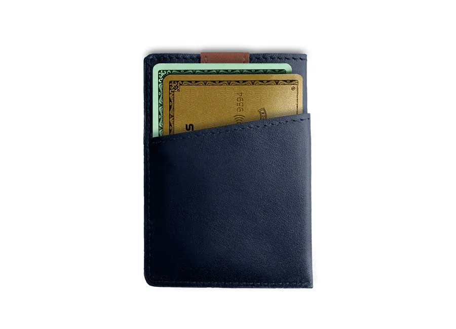 DAVEK CARDSLEEVE with pull tab for easy card access - NAVY