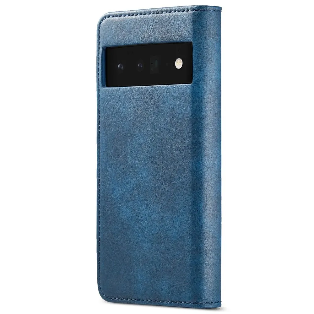 DG.MING Google Pixel 6 Pro 2-in-1 Wallet Case - Blue