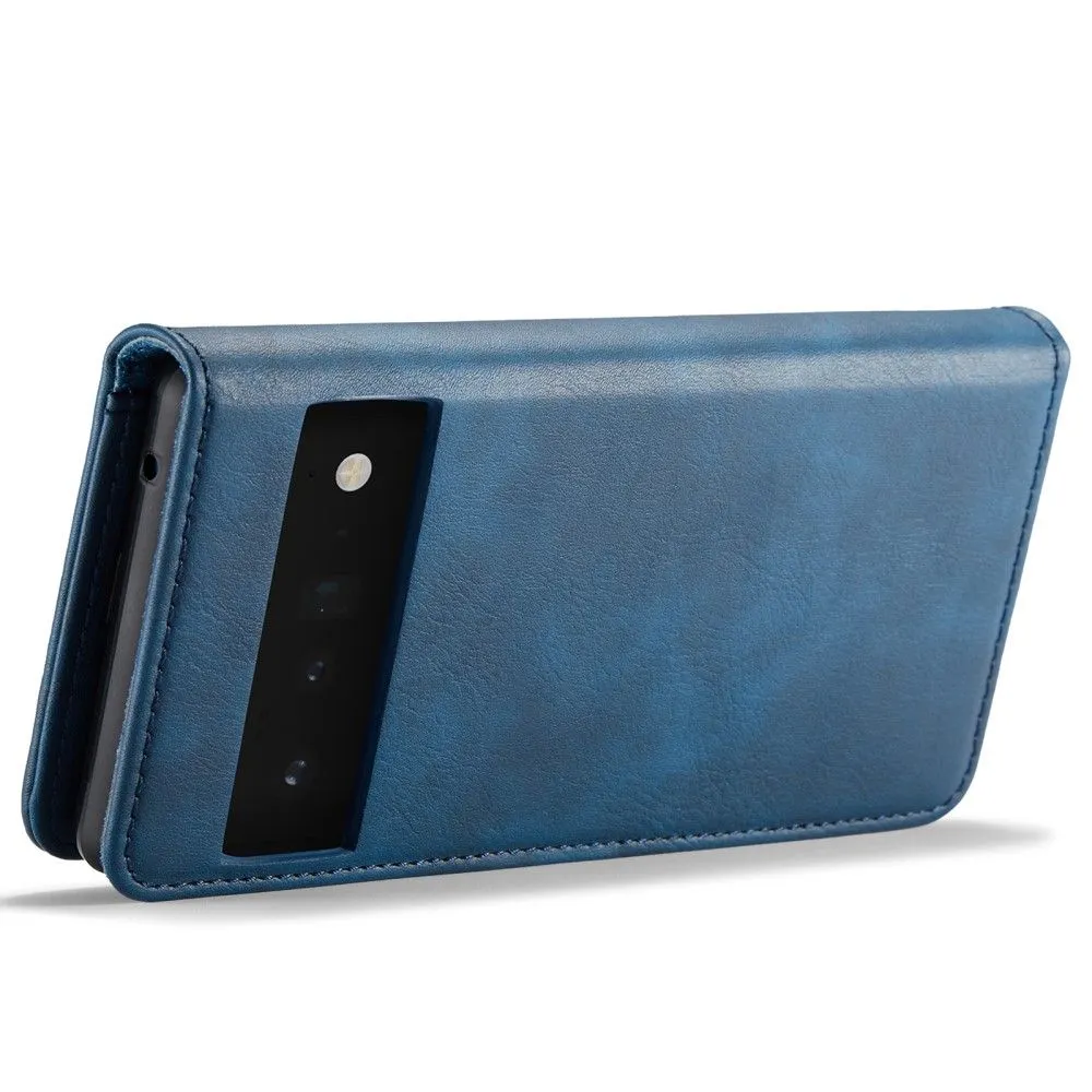 DG.MING Google Pixel 6 Pro 2-in-1 Wallet Case - Blue