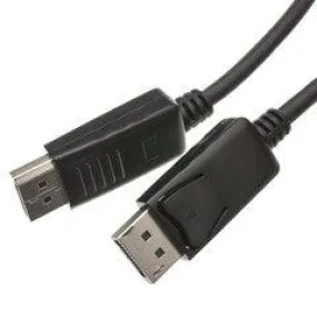 DisplayPort v1.2 Video Cable, 17.28 Gbit/s Data Rate for up to 4k@75Hz, DisplayPort Male, 6 foot