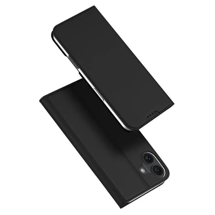 DUX DUCIS Skin Pro Faux Leather Wallet Flip Case for Apple iPhone 16 Plus - Black