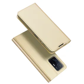 DUX DUCIS Skin Pro Faux Leather Wallet Flip Case for Xiaomi 11T / 11T Pro, Gold