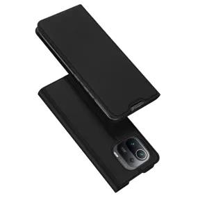 DUX DUCIS Skin Pro Faux Leather Wallet Flip Case for Xiaomi Mi 11 Pro - Black