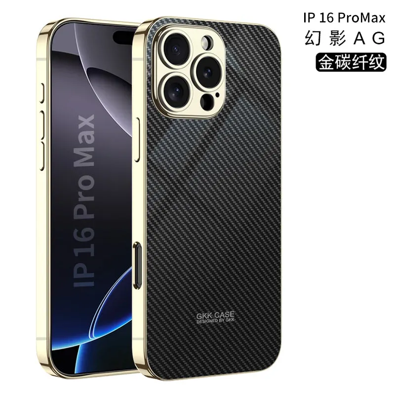 Electroplated Carbon Fiber Pattern Phone Case For IPhone