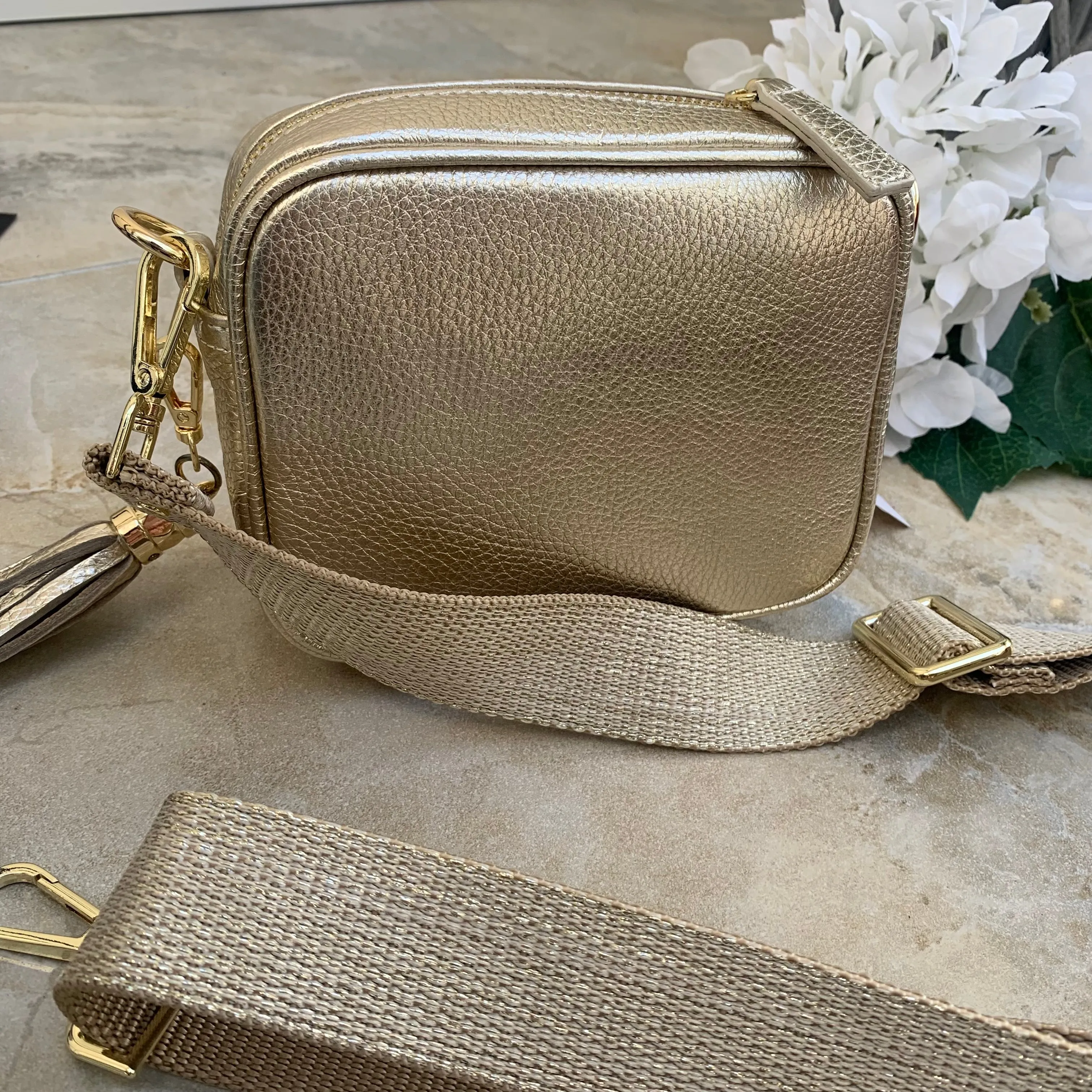 Elie Beaumont Gold Mini Bag